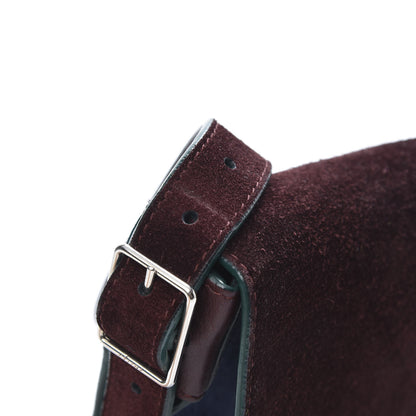 Celine Suede Calfskin Pony Hair Medium Tri-Color Diamond Shoulder Bag Blood 12 of 13