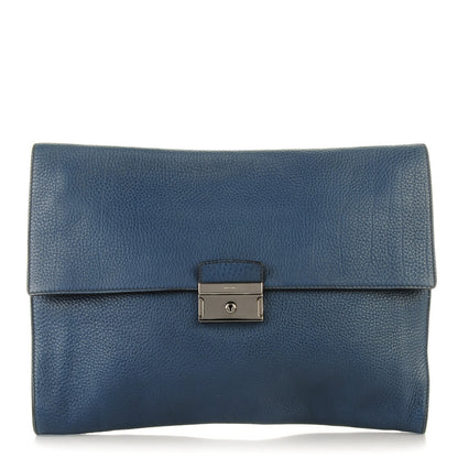 Prada Vitello Daino Attache Portfolio Case Bleuette 1 of 7