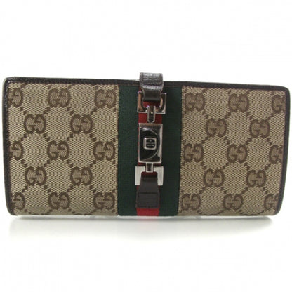 Gucci Monogram Calfskin Web Blake Continental Wallet Brown 1 of 9