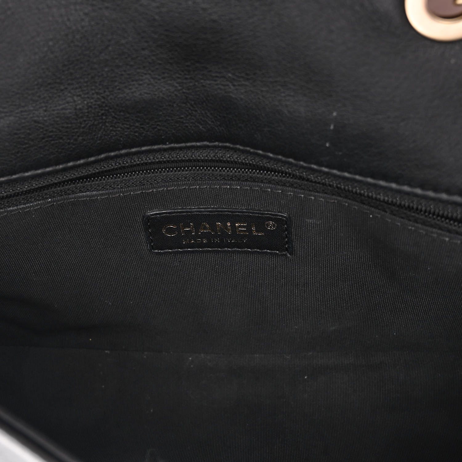 Chanel Calfskin Quilted Medium Graphic Flap Red Black 6 of 11