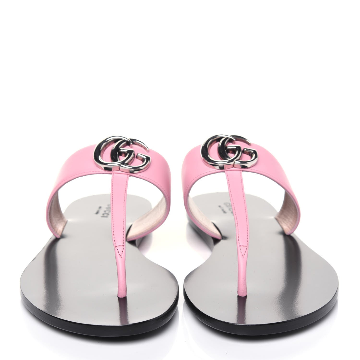 Gucci Calfskin GG Marmont Thong Sandals 38.5 Wild Rose 2 of 7