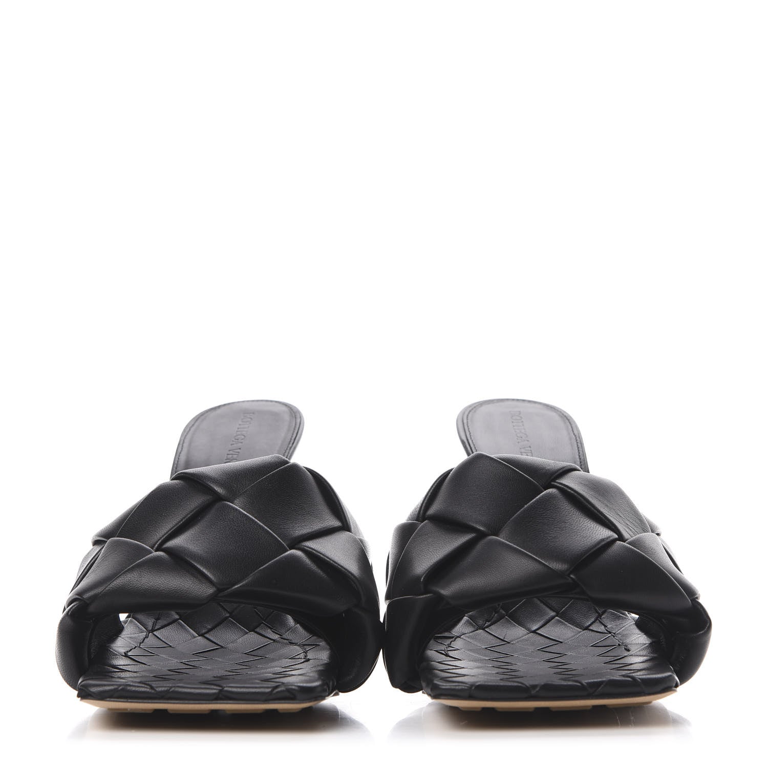 Bottega Veneta Nappa Maxi Intrecciato Lido Mule Sandals 40 Black 2 of 10