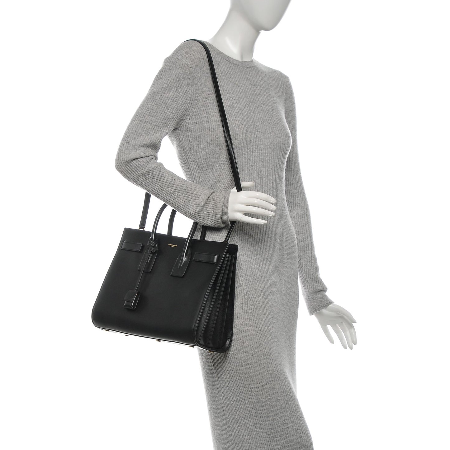 Calfskin Small Sac De Jour Black