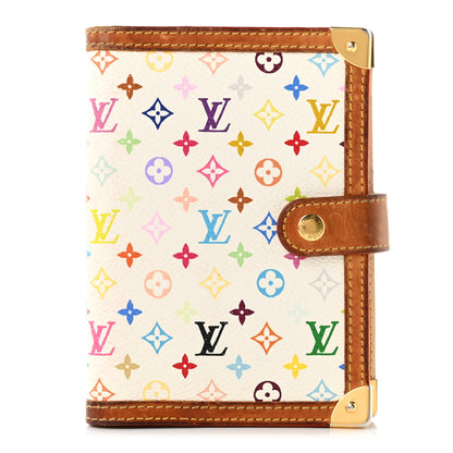 Louis Vuitton Monogram Multicolor Small Ring Agenda Cover White 1 of 9