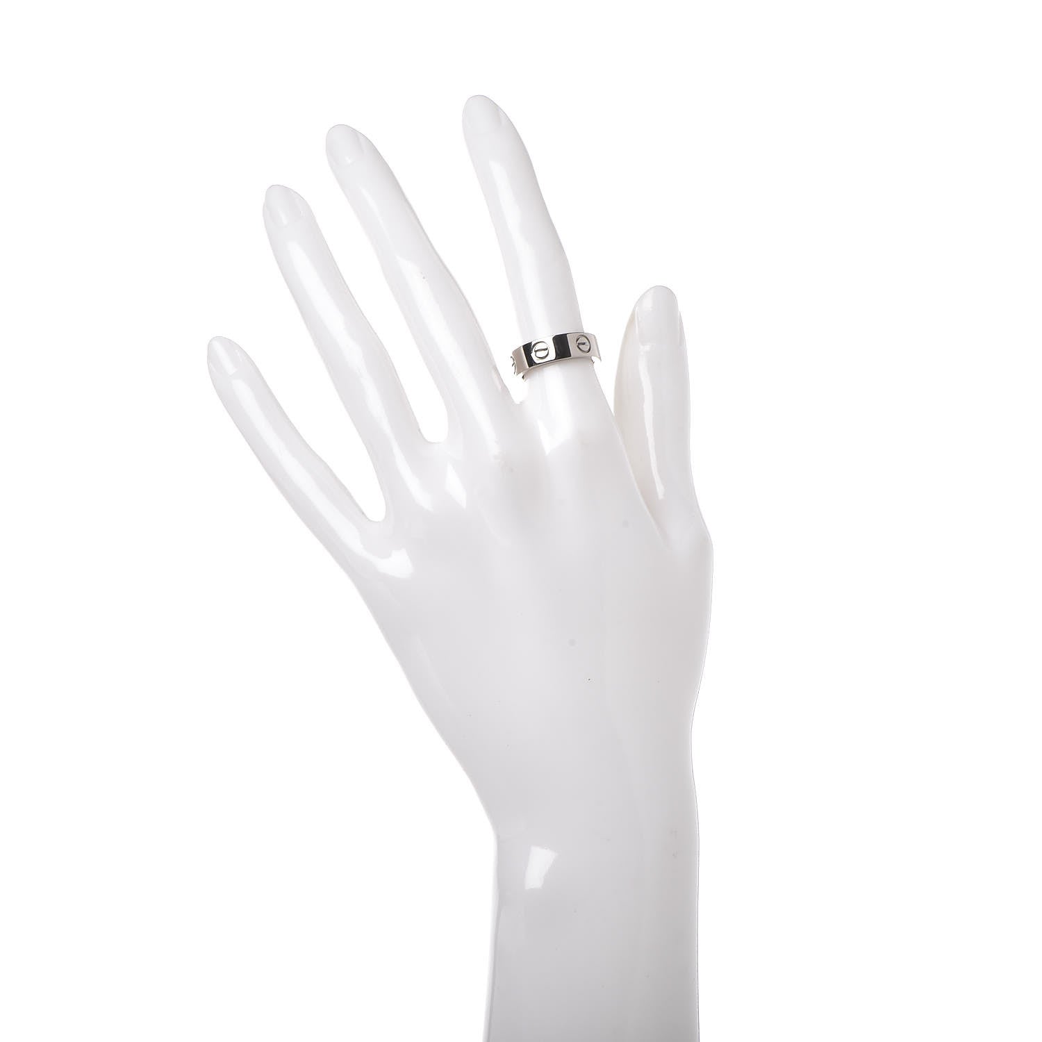 Cartier 18K White Gold 5.5mm LOVE Ring 50 5.25 2 of 5