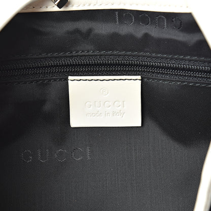 Gucci Canvas Calfskin Jackie O Hobo White Navy 6 of 15