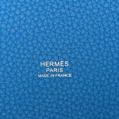Hermes Taurillon Clemence Picotin Lock 18 PM Bleu Frida 6 of 9