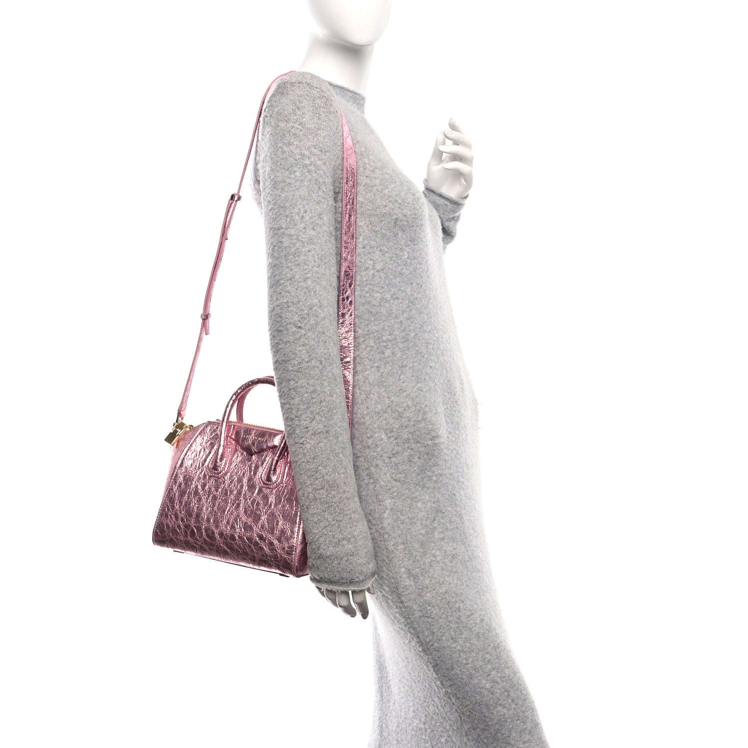 Givenchy Laminated Lambskin Mini Antigona Silk Pink 2 of 11