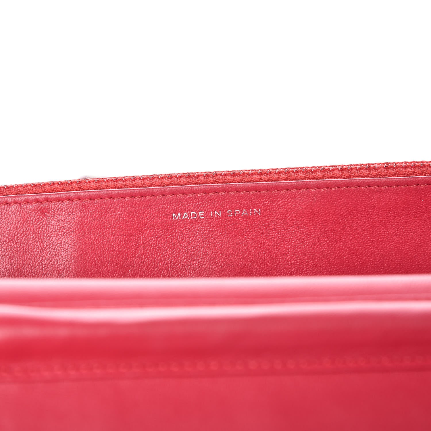 Chanel Lambskin Quilted Wallet On Chain WOC Dark Pink 9 of 11