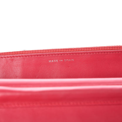 Chanel Lambskin Quilted Wallet On Chain WOC Dark Pink 9 of 11