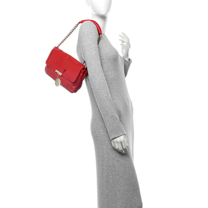 Versace Calfskin Medusa Chain Clutch Red 2 of 13
