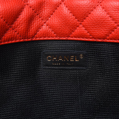 Chanel Calfskin Quilted XXL Travel Flap Bag Red 5 of 12