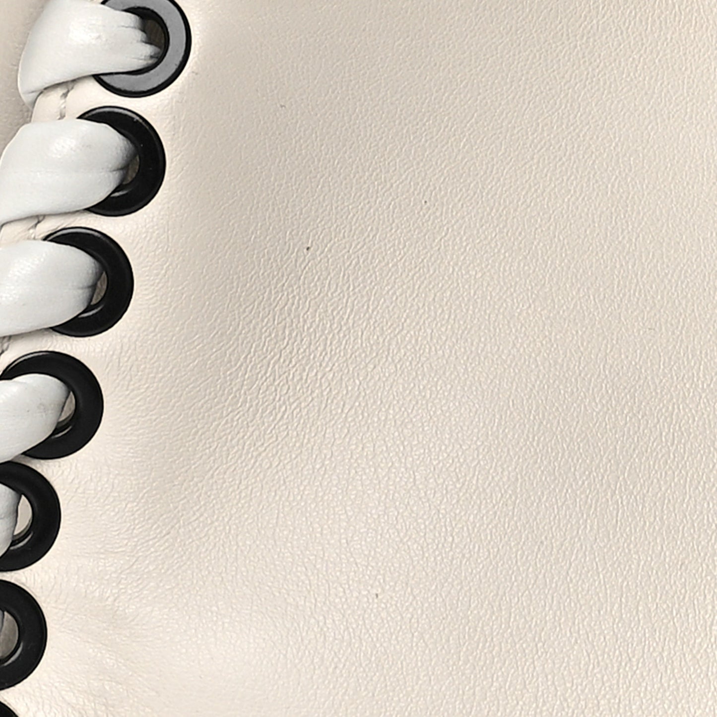Nappa Lace Up Mini Peekaboo Iconic Satchel Bianco Carta