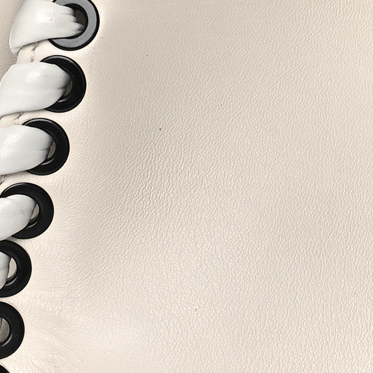 Fendi Nappa Lace Up Mini Peekaboo Iconic Satchel Bianco Carta 9 of 22