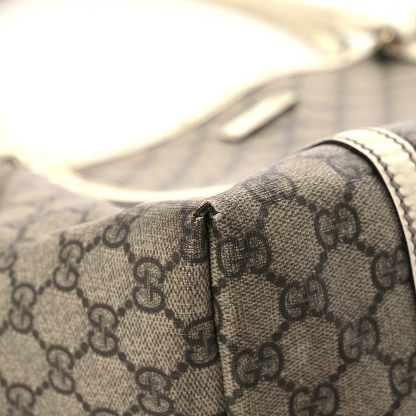 GG Plus Monogram Medium Joy Tote Off White