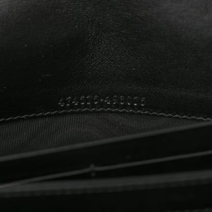 Gucci Calfskin Matelasse GG Marmont Chain Wallet Black 7 of 16