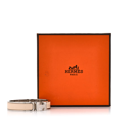 Hermes Enamel Narrow Clic Clac H Bracelet PM Beige Nacre 5 of 5