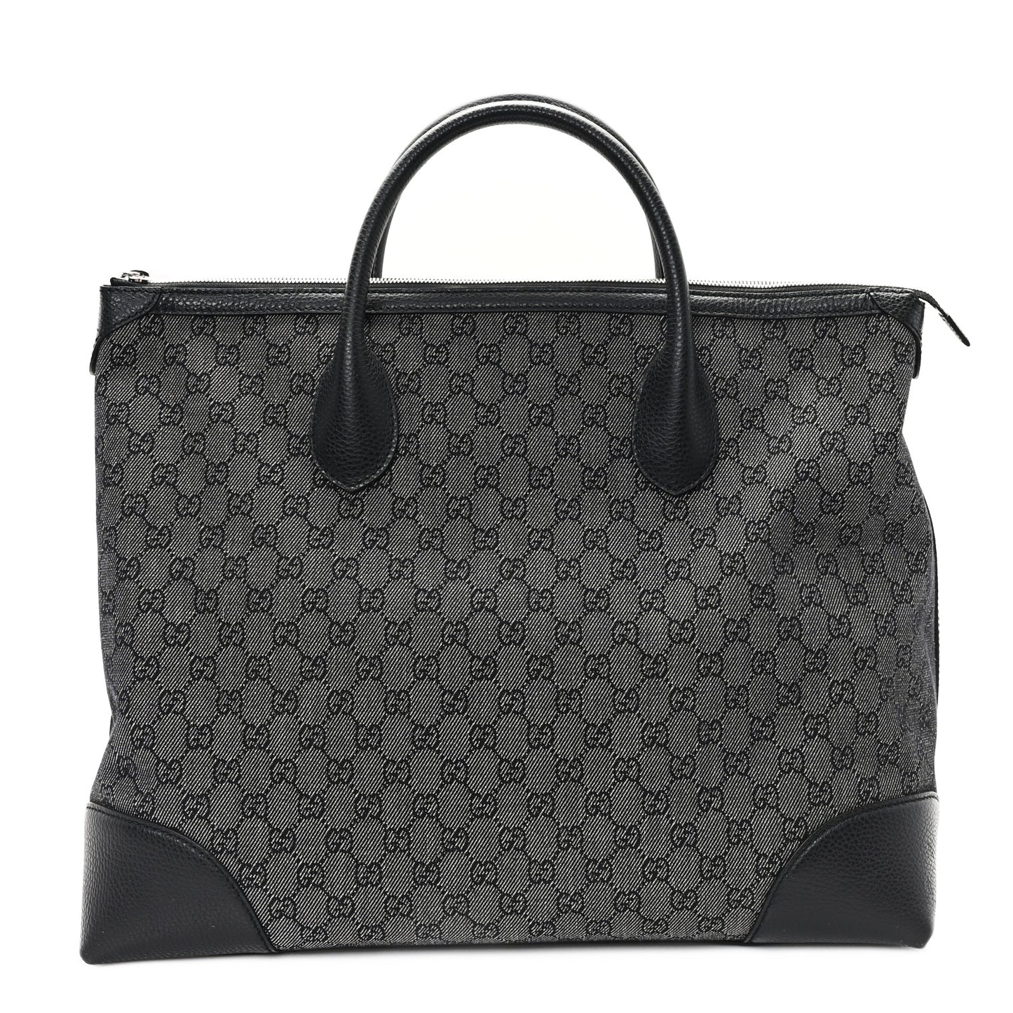 Denim Monogram Large Tote Black