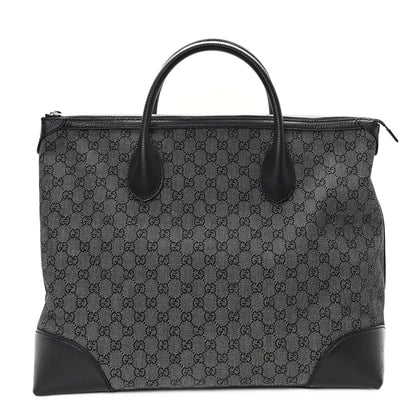 Gucci Denim Monogram Large Tote Black 1 of 12