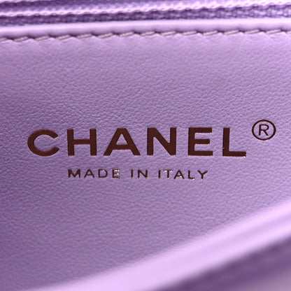 Chanel Caviar Quilted Mini Coco Handle Flap Light Purple 6 of 10