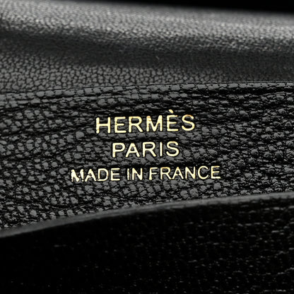 Hermes Chevre Mysore Bearn Card Holder Wallet Black 6 of 8