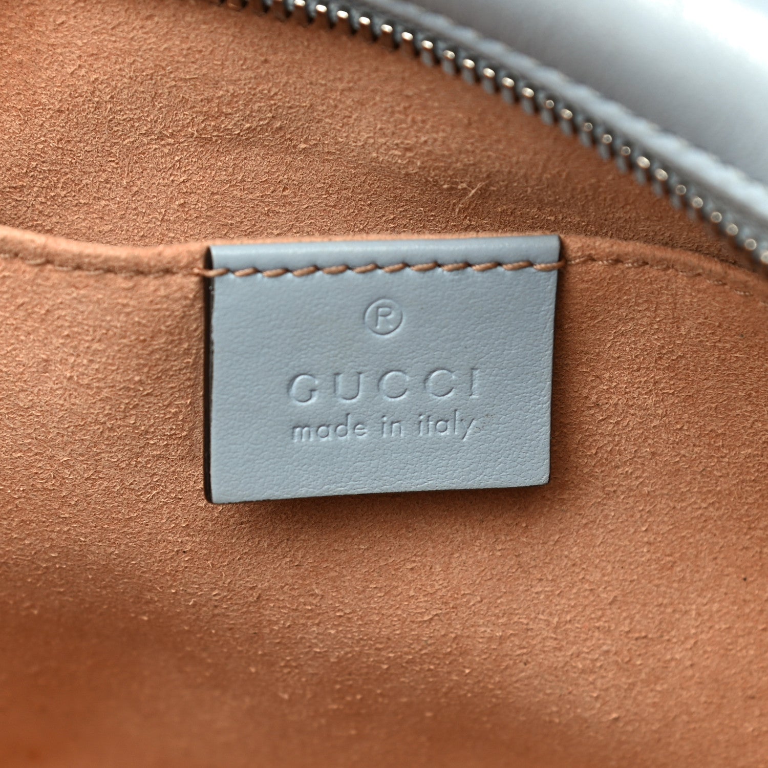 Gucci Calfskin Matelasse Small GG Marmont Chain Shoulder Bag Porcelain Light Blue 10 of 20