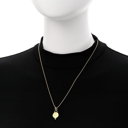 Temple St. Clair 18K Yellow Gold 10mm Angel Pendant Ball Chain Necklace 2 of 6
