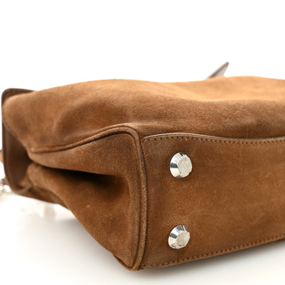 Balenciaga Waxed Suede Mini Rodeo Top Handle Handbag Camel 9 of 11
