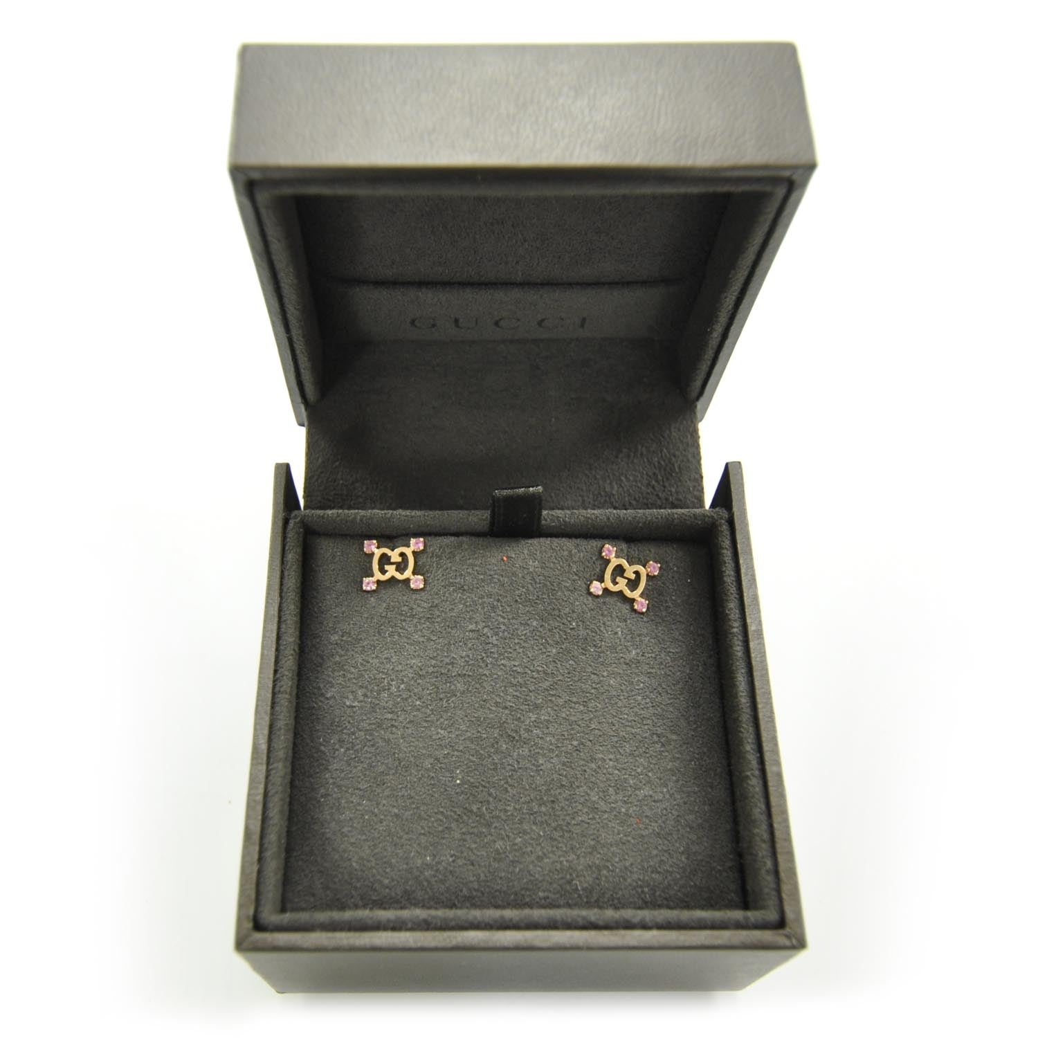 Gucci 18K Rose Gold Pink Sapphire Icon Stardust Earrings 5 of 6