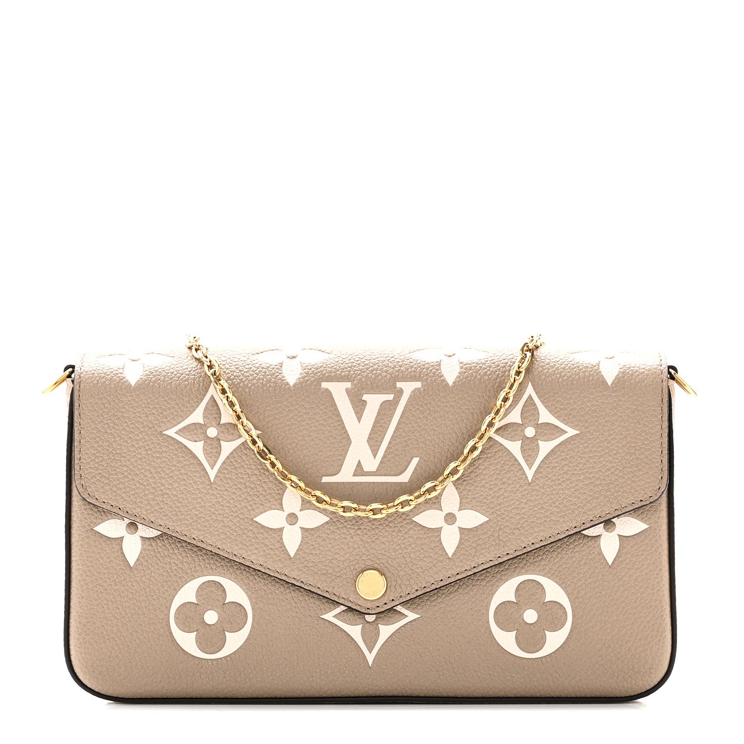 Louis Vuitton Empreinte Monogram Giant Felicie Pochette Tourterelle Creme 1 of 11