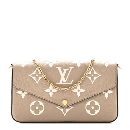 Louis Vuitton Empreinte Monogram Giant Felicie Pochette Tourterelle Creme 1 of 11