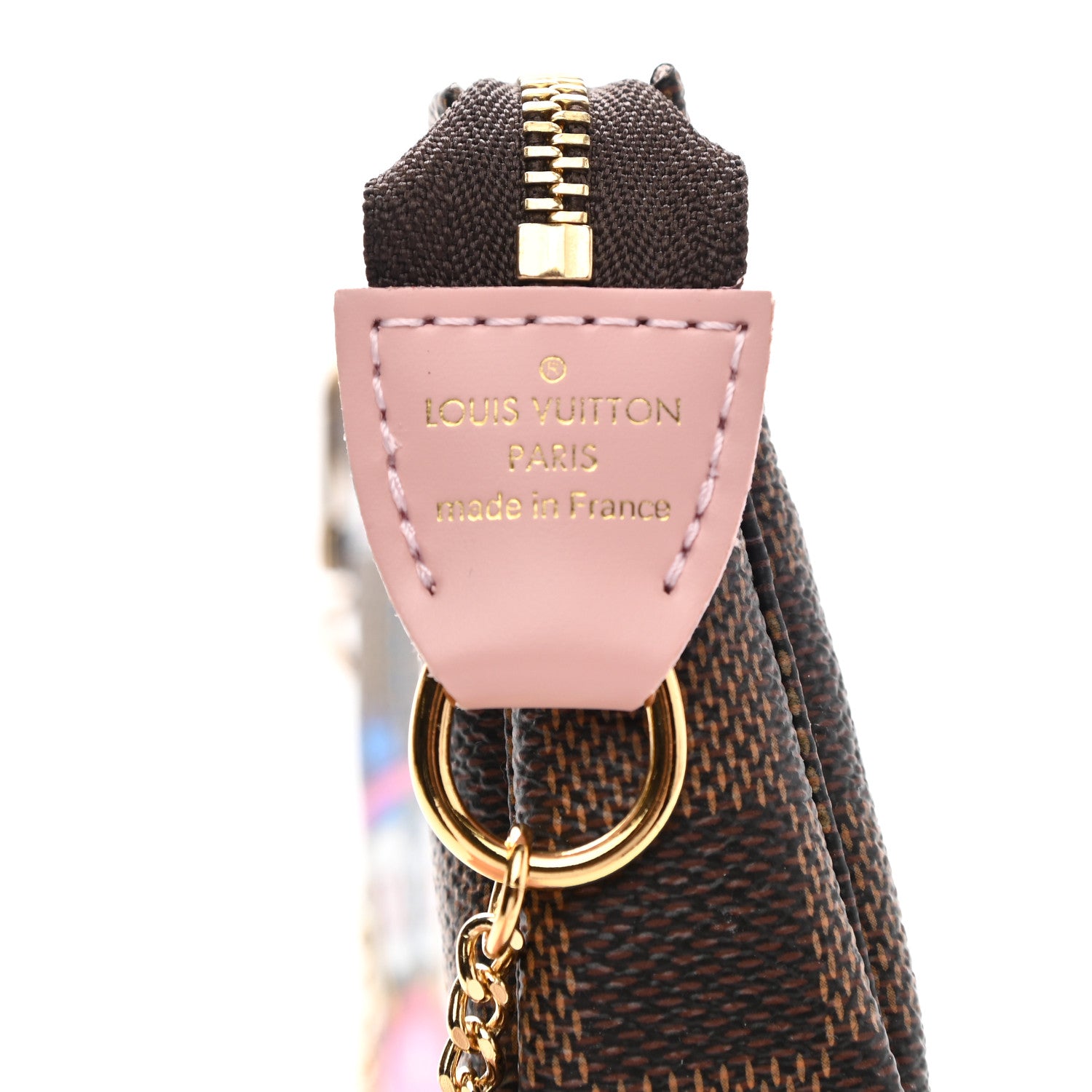 Louis Vuitton Damier Ebene 2020 Christmas Animation Big Wheel Mini Pochette Accessories Rose Ballerine 6 of 8
