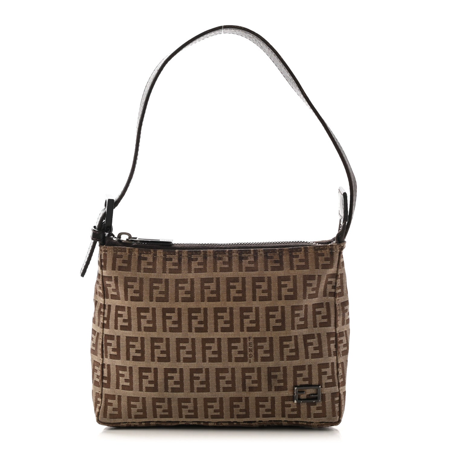 Fendi Zucchino Pochette Dark Brown 1 of 15