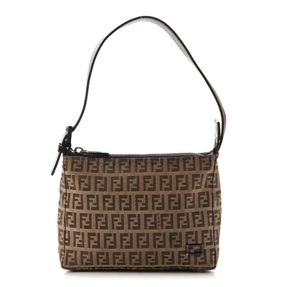 Fendi Zucchino Pochette Dark Brown 1 of 15