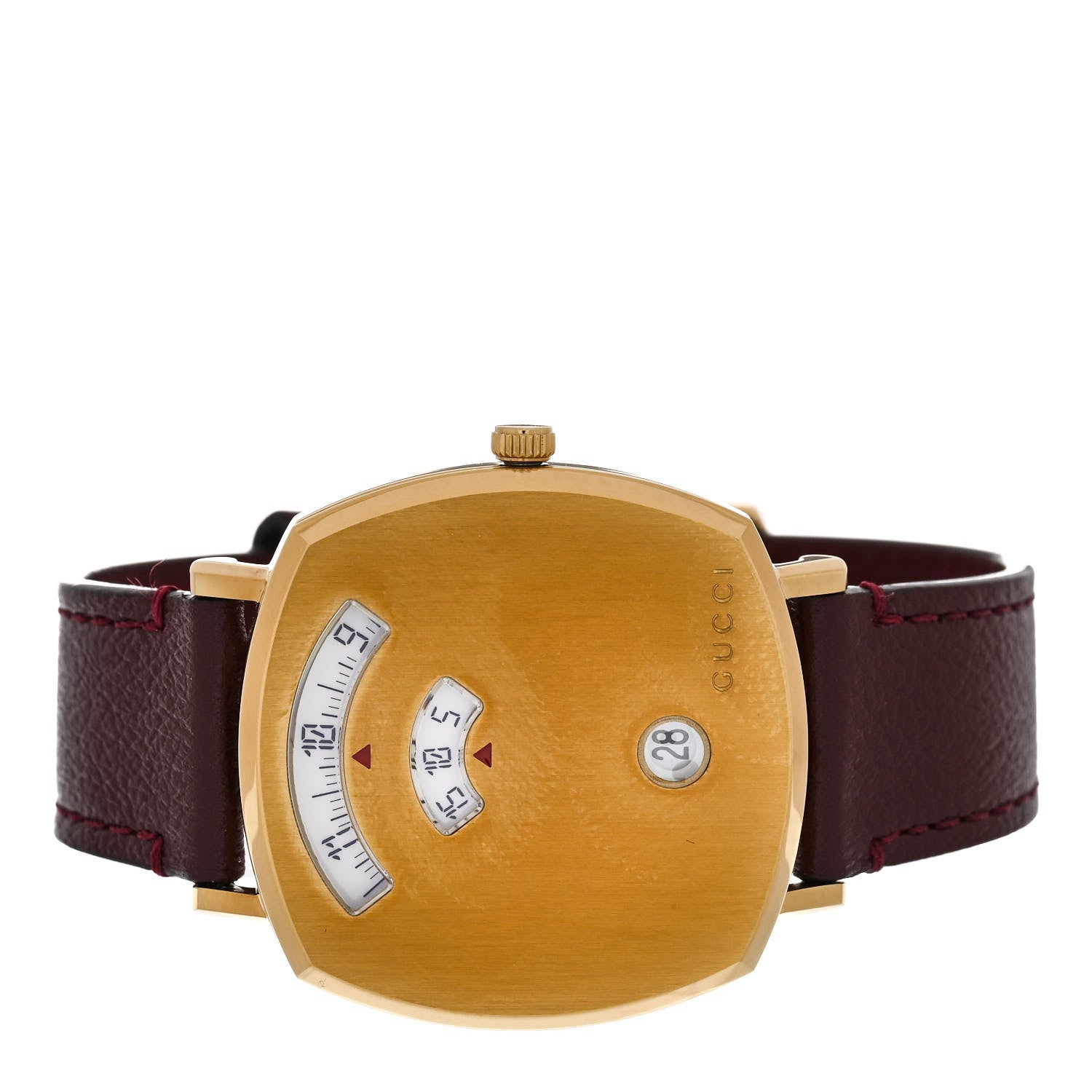 Gucci Stainless Steel Alligator 35mm Grip Quartz Watch Burgundy 2 of 5