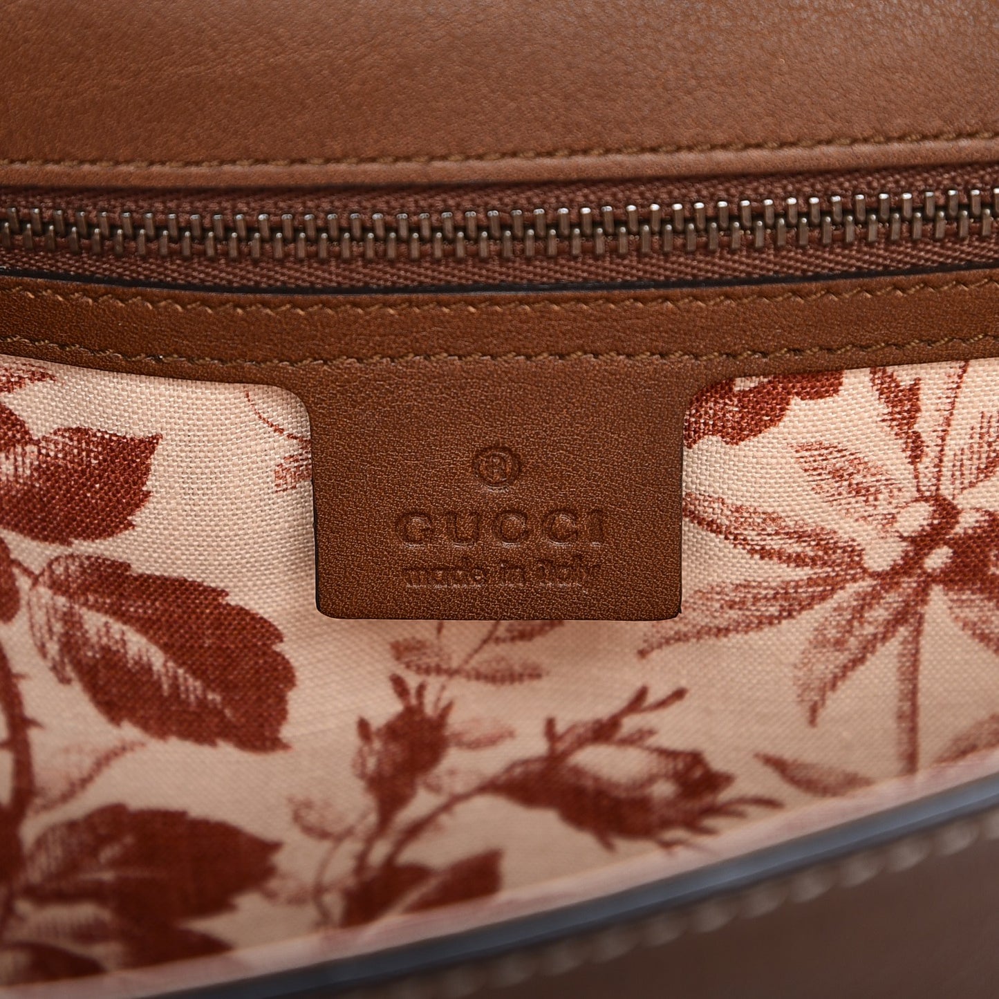 Calfskin Animalier Clutch Brown