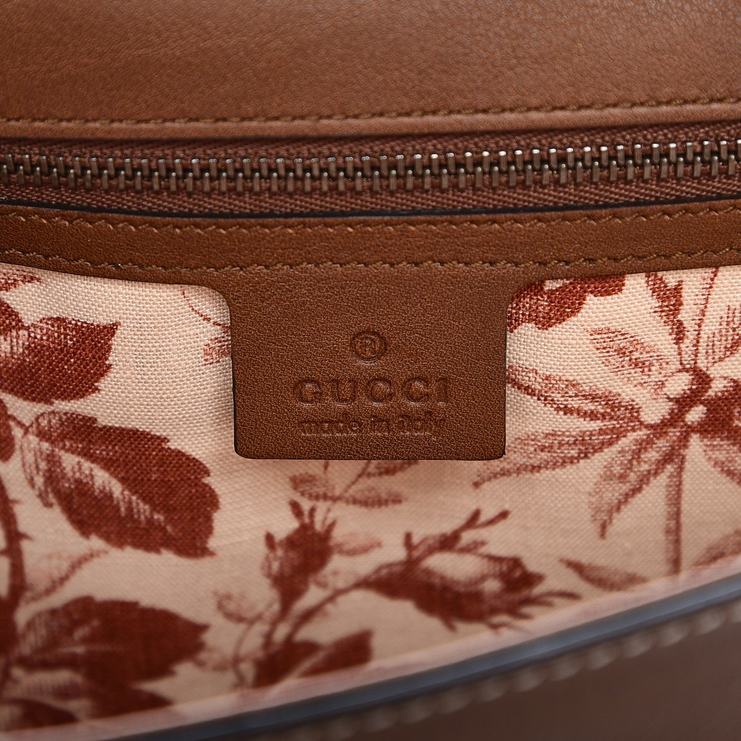 Gucci Calfskin Animalier Clutch Brown 6 of 8