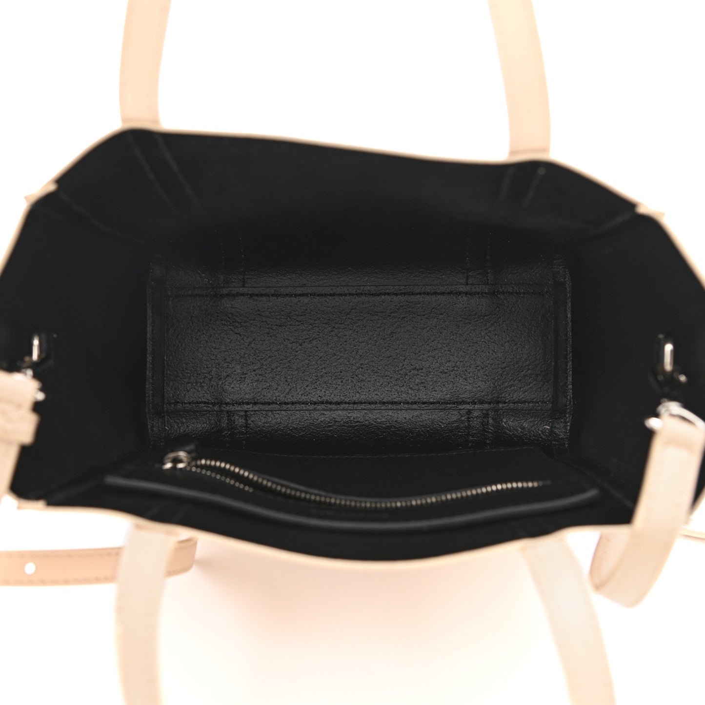Smooth Calfskin Logo XXS Everyday Tote Light Beige Black