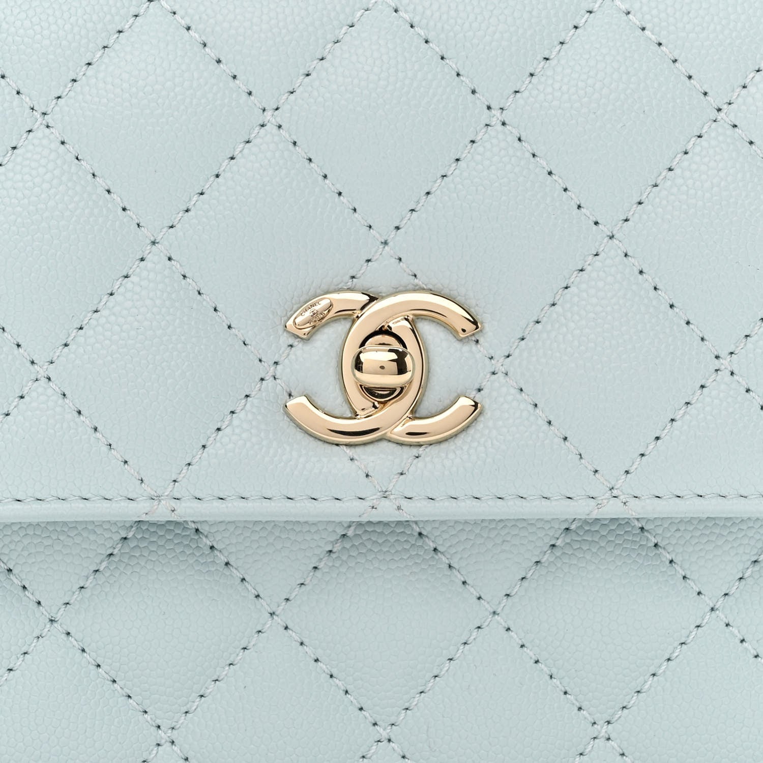Chanel Caviar Quilted Mini Coco Handle Flap Light Blue 8 of 11