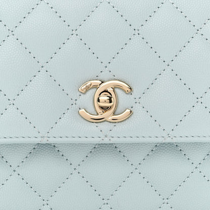 Chanel Caviar Quilted Mini Coco Handle Flap Light Blue 8 of 11