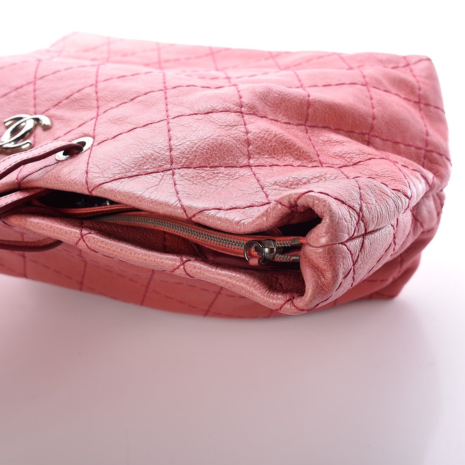 Chanel Glazed Calfskin XL On The Road Tote Pink 8 of 13