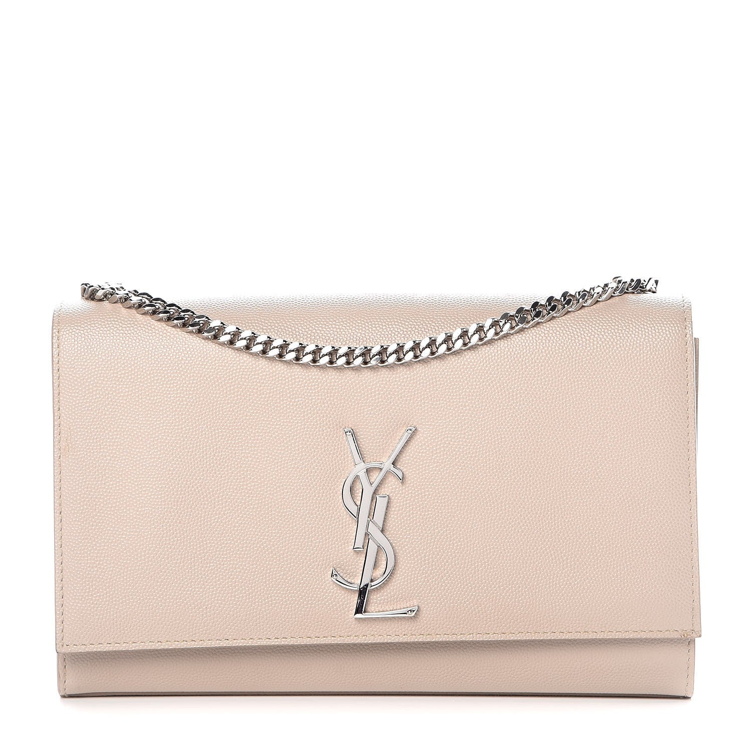 Saint Laurent Grain De Poudre Medium Monogram Kate Satchel Rose Poudre 1 of 8