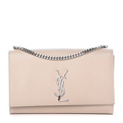 Saint Laurent Grain De Poudre Medium Monogram Kate Satchel Rose Poudre 1 of 8