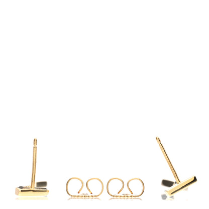 Tiffany 18K Yellow Gold T Bar Earrings 3 of 4
