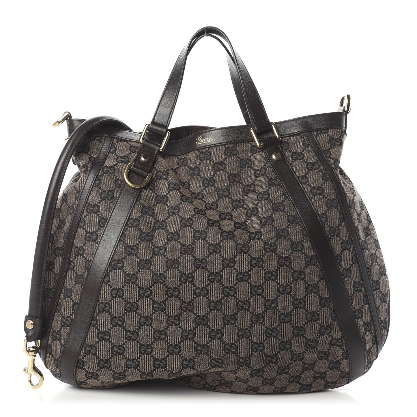 Monogram Medium Abbey Convertible Tote Dark Brown