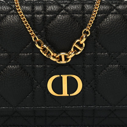 Christian Dior Supple Calfskin Caro Pouch with Chain Black 8 of 10