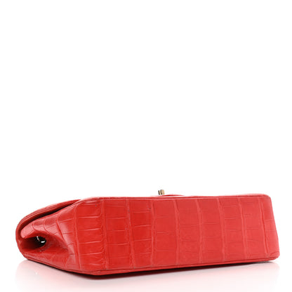 Chanel Alligator Jumbo Double Flap Red 4 of 11