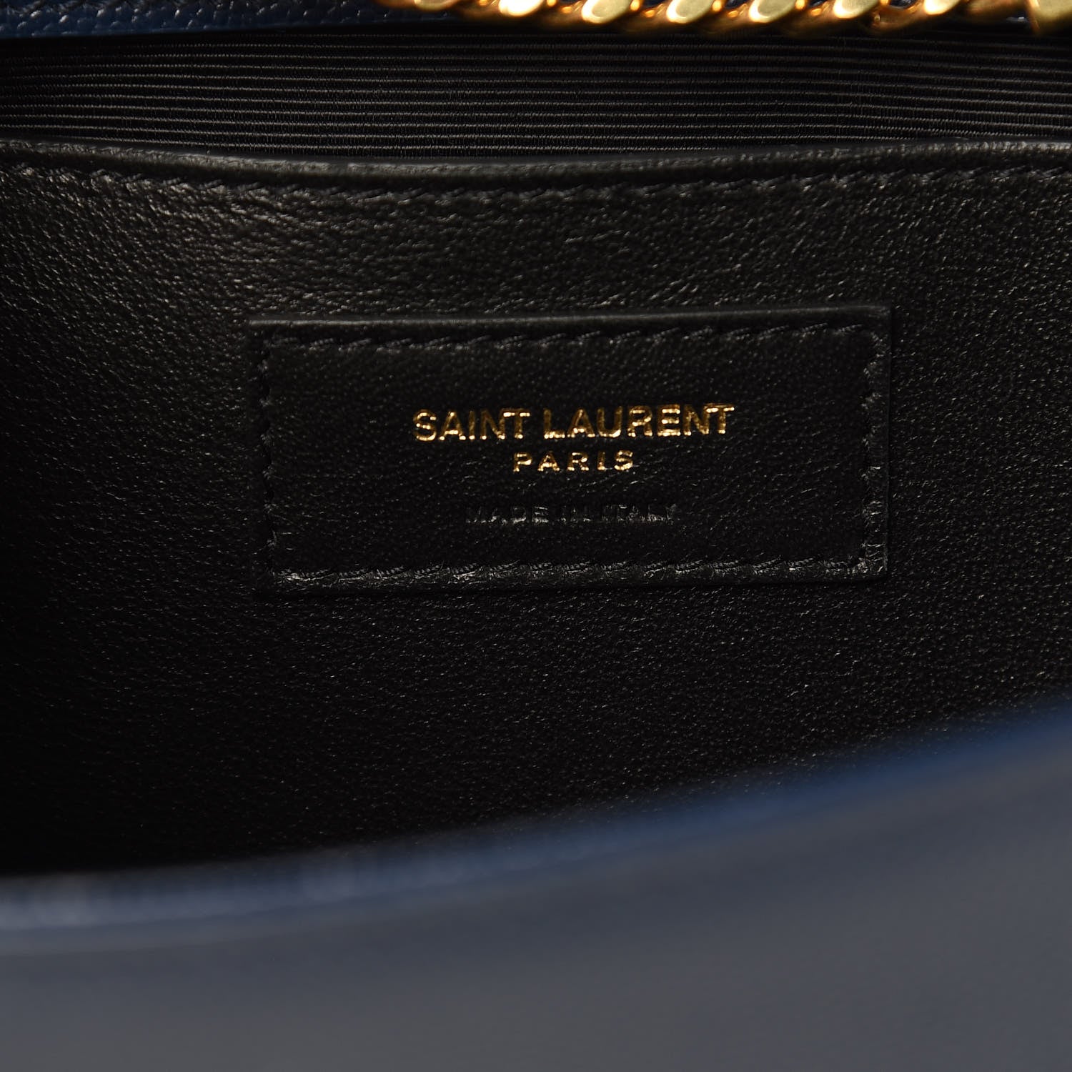 Saint Laurent Grain De Poudre Medium Classic Monogram Kate Satchel Denim Blue 6 of 9