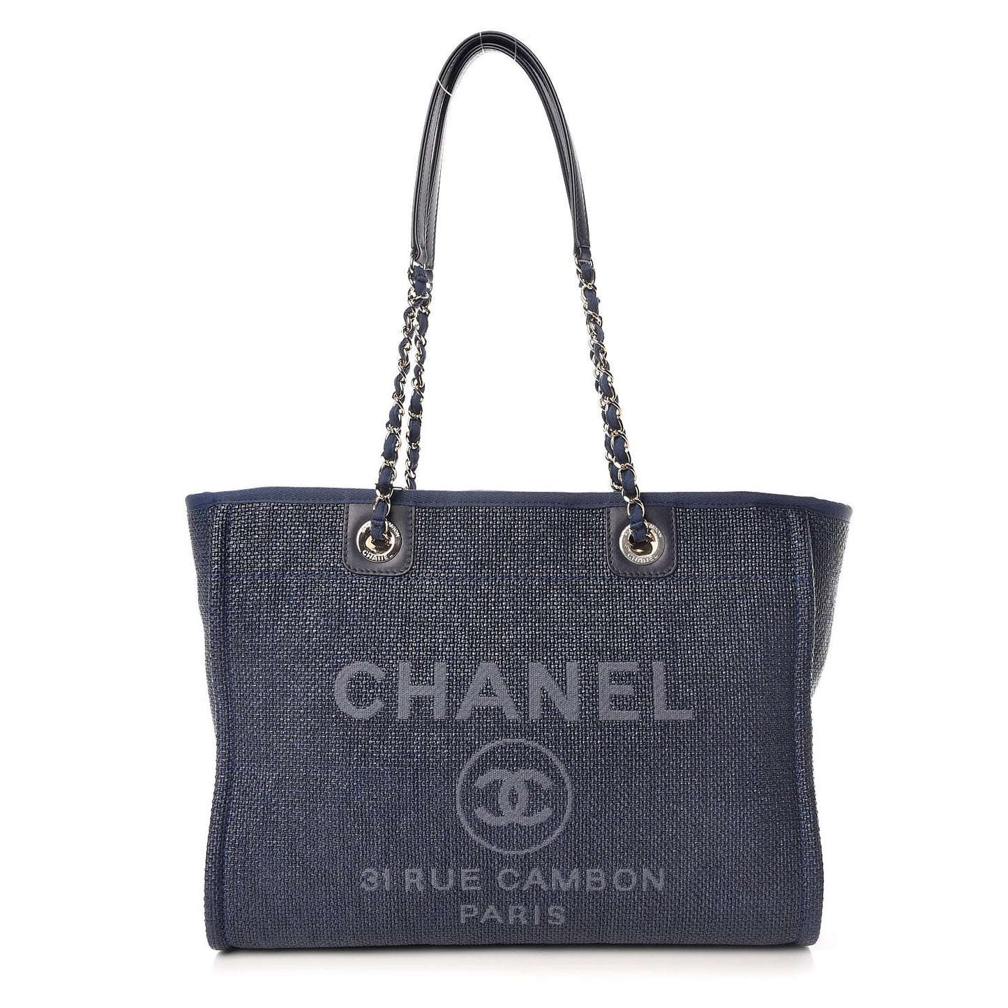 Woven Straw Raffia Small Deauville Tote