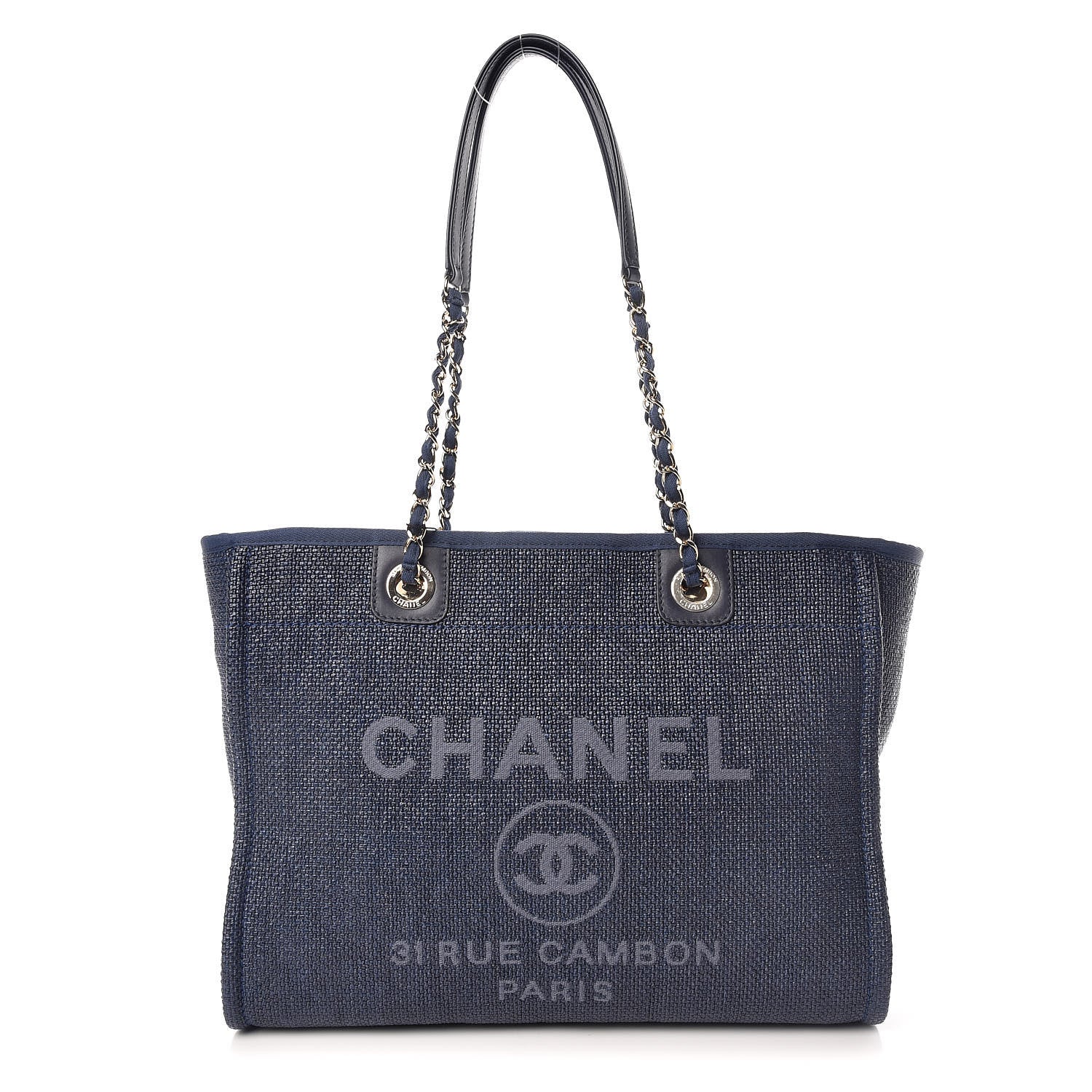 Chanel Woven Straw Raffia Small Deauville Tote 1 of 9